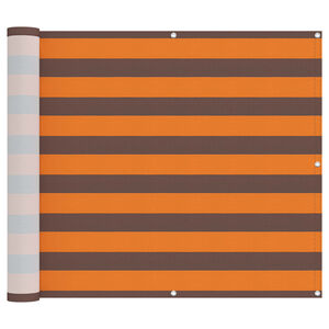 vidaXL Balkonsichtschutz Orange und Braun 100 x 800 cm Oxford-Stoff