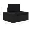 vidaXL 10-tlg. Garten-Lounge-Set Poly Rattan Schwarz