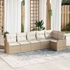 vidaXL Gartensofa-set Beige Poly-Rattan