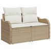 vidaXL Garten-Sofa-Set mit Speicher 10 pcs Beige Poly Rattan