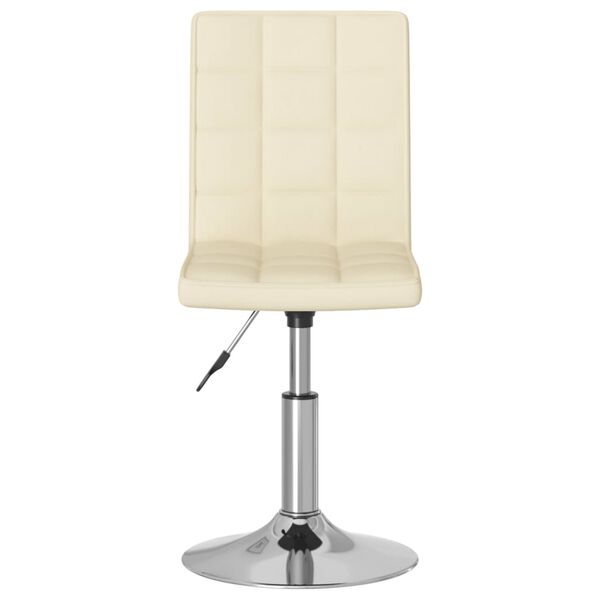 vidaXL Esszimmerst&uuml;hle 4 Stk. Drehbar Creme Stoff