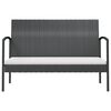 vidaXL 8-tlg. Garten-Lounge-Set mit Auflagen Poly Rattan Schwarz