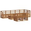 vidaXL Outdoor-Sofagarnitur 9 stk. Natur Polyester