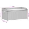 vidaXL Bank mit Stauraum Beige 100x50x52 cm Poly Rattan Akazienholz