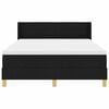 vidaXL Boxspringbett mit Matratze Schwarz 190 x 140 cm Stoff