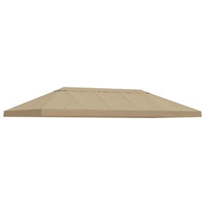 vidaXL Pavillon-Blendenbezug 6 x 3 m Beige Polyester 190
