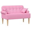 vidaXL Zweisitzer mit Knopfheftung Rosa 120 x 65 x 79 cm Stoff