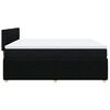 vidaXL Boxspringbett mit Matratze Schwarz 200x200 cm Stoff