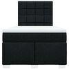 vidaXL Boxspringbett mit Matratze Schwarz 120x200 cm Stoff
