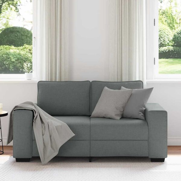 vidaXL 2-Sitzer-Sofa Dunkelgrau 120 cm Stoff