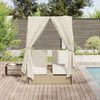 vidaXL Doppelte Sonnenliege Beige 205 x 129 x 200 cm Poly-Rattan