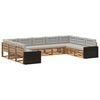 vidaXL Outdoor-Sofagarnitur 9 stk. Natur und Hellgrau