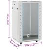 vidaXL 18U Netzwerkschrank auf Rollen 19" IP20 60x60x100 cm