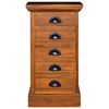vidaXL Schrank mit 5 Schubladen 35x30x60 cm Teak Massivholz