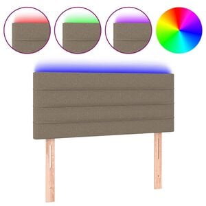 vidaXL LED Kopfteil Taupe 80x5x78/88 cm Stoff