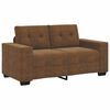 vidaXL Sofa 3 pcs Braun 221 x 80 x 80 cm Leinenmischgewebe