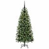 vidaXL K&uuml;nstlicher Weihnachtsbaum mit 150 LEDs Gr&uuml;n 120 cm PE und PVC