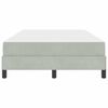 vidaXL Boxspringbett mit Matratze Hellgrau 120 x 220 cm Stoff