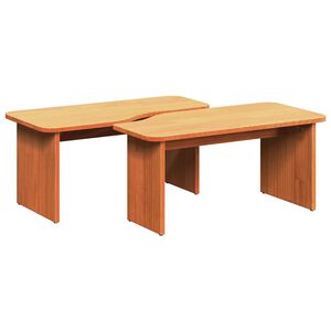 vidaXL Couchtisch 2 stk. Wachsbraun 100 x 69 x 35,5 cm