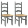 vidaXL Essst&uuml;hle 2 Stk. Corona Grau 42x47x107 cm Massivholz Kiefer