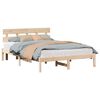 vidaXL Bettgestell mit Kopfteil Braun 150 x 200 cm Massivholz Kiefer