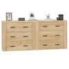vidaXL Sideboards 2 Stk. Sonoma-Eiche Holzwerkstoff