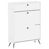 vidaXL Schuhschrank BREDA 78 x 24 x 103 cm Holzwerkstoff Wei&szlig;