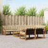 vidaXL Outdoor-Sofagarnitur mit Kissen 9 pcs Natur und Beige
