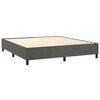 vidaXL Boxspringbett mit Matratze & LED Dunkelgrau 180x200 cm Samt
