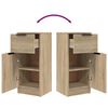 vidaXL Sideboards 2 Stk. Sonoma-Eiche 30x30x70 cm Holzwerkstoff
