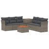 vidaXL Sofa Set 8 stk. Grau und Dunkelgrau Polyrattan und Stahl