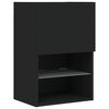 vidaXL TV-Schrank mit LED-Leuchten Schwarz 40,5x30x60 cm