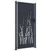 vidaXL Gartentor Anthrazit 100x200 cm Stahl Gras-Design
