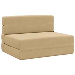 vidaXL Klappsofa Bett Gr&uuml;n Grau 100 x 80 x 60 cm Stoff