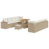 vidaXL Gartensofa-set Beige und Creme Poly-Rattan