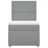 vidaXL Boxspringbett mit Matratze Hellgrau 90x200 cm Stoff
