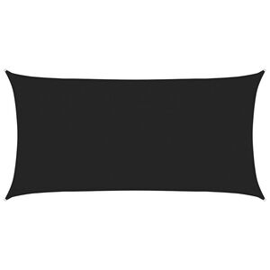 vidaXL Sonnensegel Schwarz 2 x 6 m HDPE