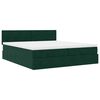 vidaXL Ottoman-Bett mit Matratzen & LEDs Dunkelgr&uuml;n 180x200 cm Samt