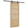vidaXL Schiebet&uuml;r Nat&uuml;rlich und Schwarz 86 x 211 cm