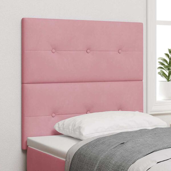 vidaXL Kopfteil mit Kopfteil Rosa 90 cm Kunstleder
