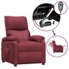 vidaXL Relaxsessel Elektrisch Weinrot Stoff
