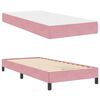 vidaXL Boxspringbett mit Matratze Rosa 100 x 200 cm Stoff