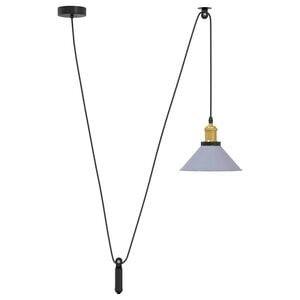 vidaXL Pendelleuchte H&ouml;henverstellbar E27 Grau Gl&auml;nzend &Oslash; 22 cm Metall