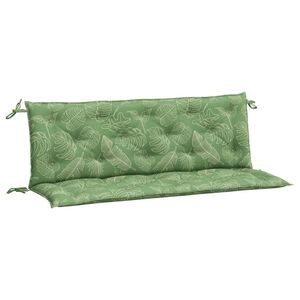 vidaXL Gartenbank-Auflagen 2 Stk. Blattmuster 150x50x7 cm Stoff