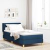 vidaXL Boxspringbett mit Matratze Blau 200 x 100 cm Polyester