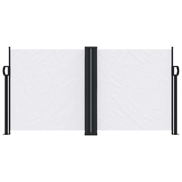 vidaXL Seitenmarkise Ausziehbar Wei&szlig; 120x1000 cm