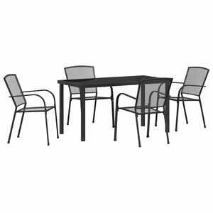 vidaXL Garten Essgruppe 5 stk. Anthrazit Pulverbeschichteter Stahl