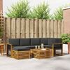 vidaXL Sofagarnituren 7 pcs Natur und Anthrazit Massivholz Akazie