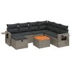 vidaXL 8-tlg. Garten-Sofagarnitur mit Kissen Grau Poly Rattan