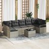 vidaXL Garten-Sofa-Set mit Kissen 8 pcs Hellgrau und Dunkelgrau